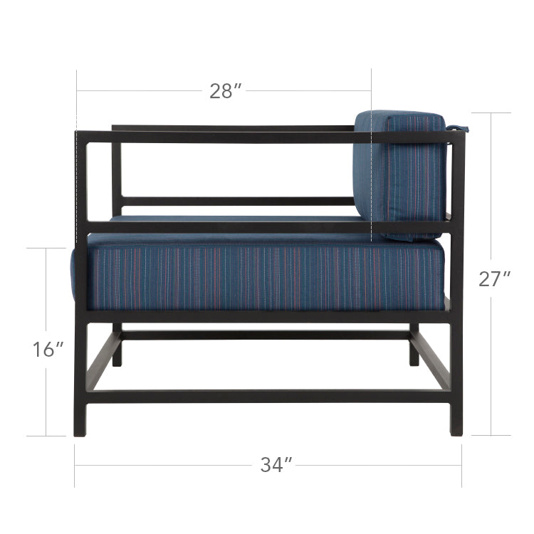 DecoScape Delano Armless Lounge Chair