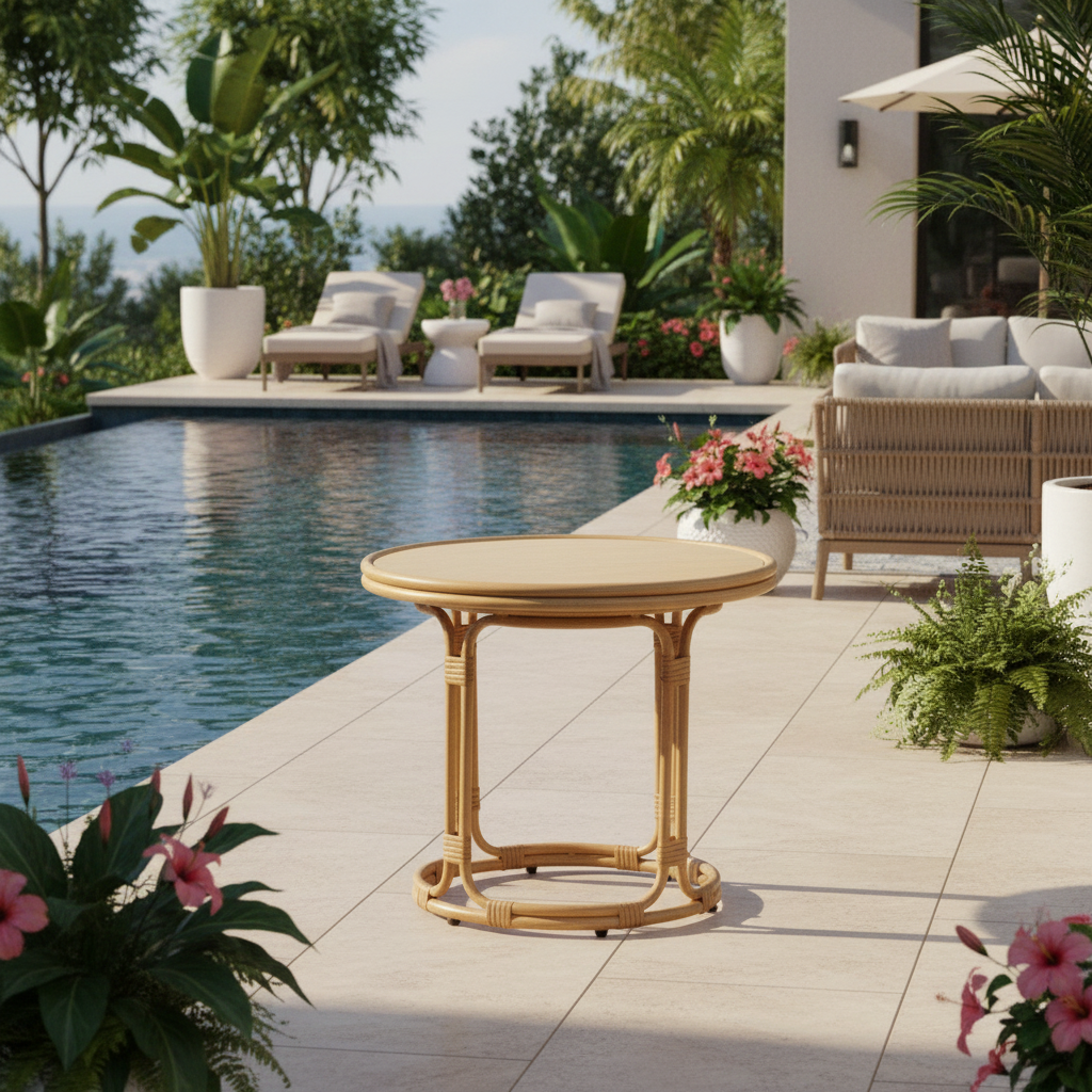 Lloyd Flanders Riviera 23.5" Round End Table