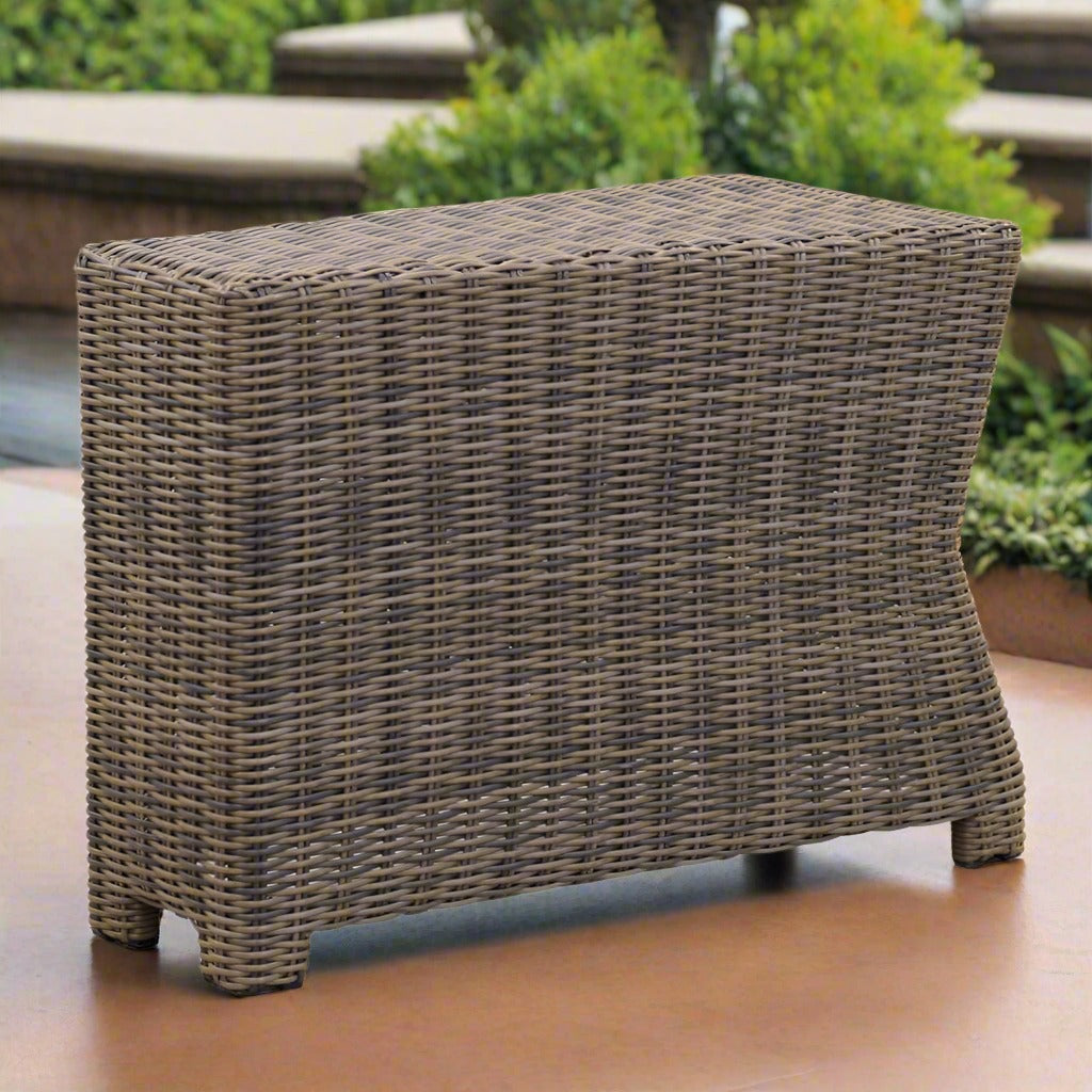 Forever Patio Cypress Wicker Wedge End Table