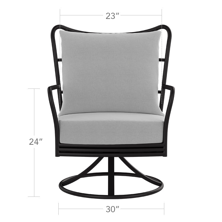 DecoScape Elephant Aluminum Swivel Club Chair