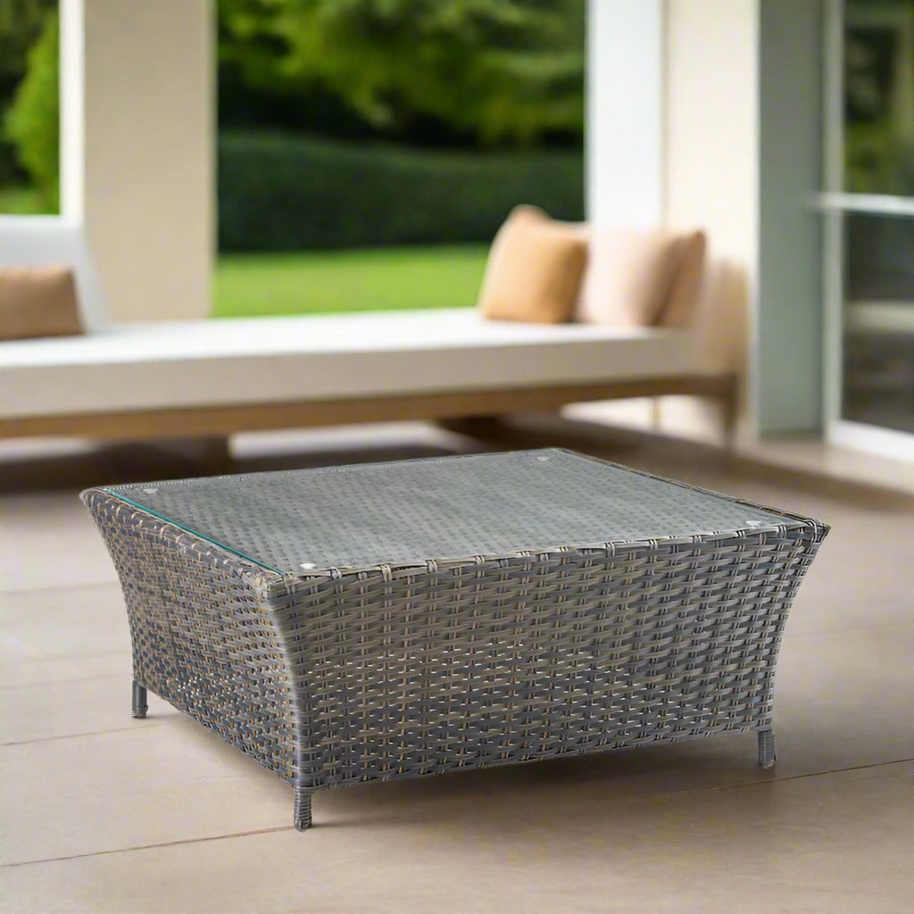 South Sea Rattan Panama Square Wicker Chat Table