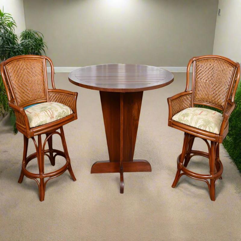 Alexander & Sheridan Serengeti Rattan Indoor 3 Piece Counter Table Set