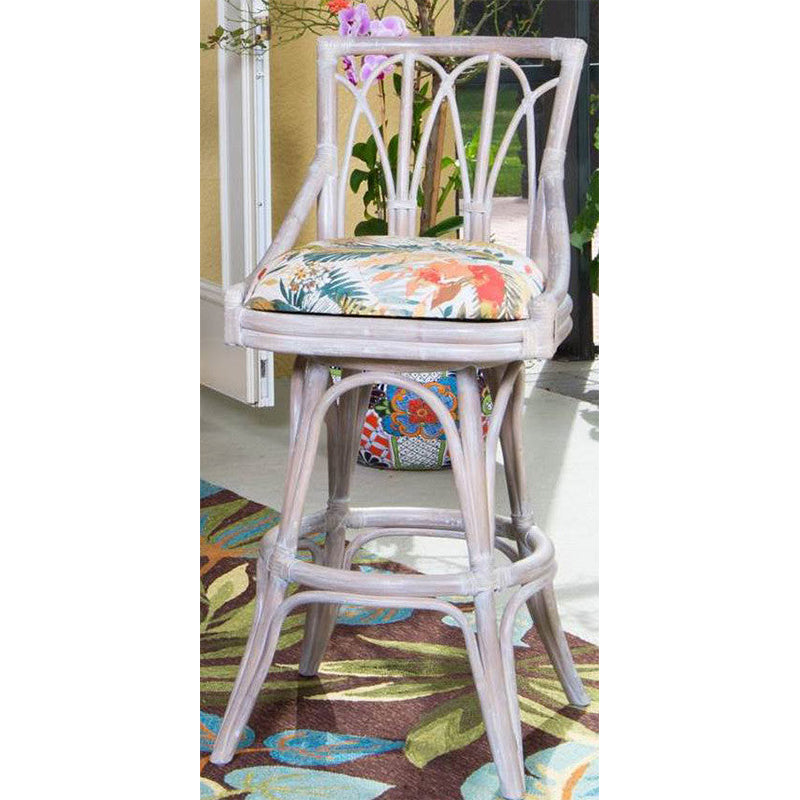 Alexander & Sheridan Cuba Rattan Indoor 30" Armless Bar stool