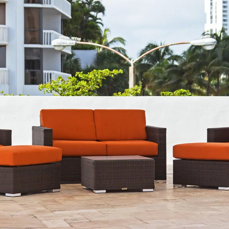 DecoScape Lucaya Square Resin Wicker Coffee Table