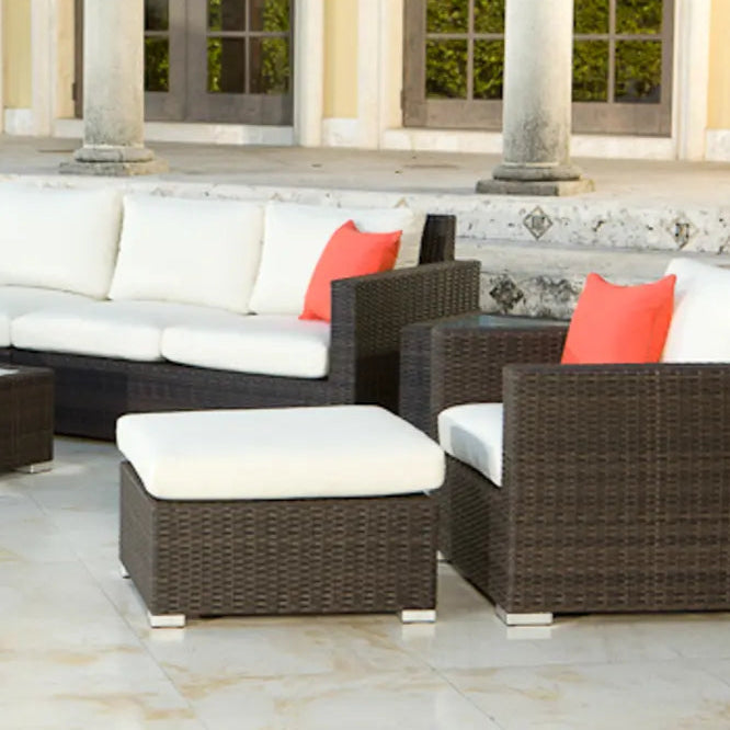 DecoScape Lucaya Resin Wicker Ottoman
