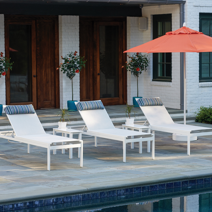 Telescope Casual Kendall Sling Stacking High Bed Armless Chaise