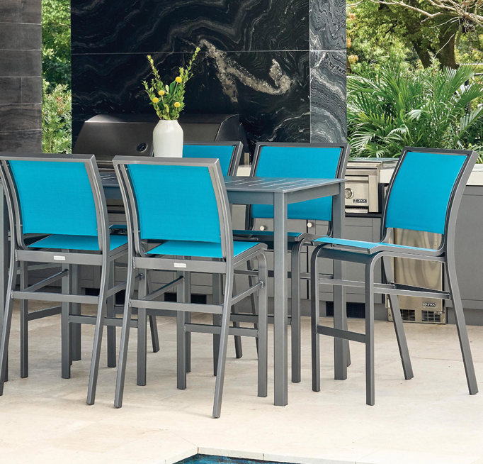 Telescope Casual Kendall Sling Stacking Bar Height Cafe Chair