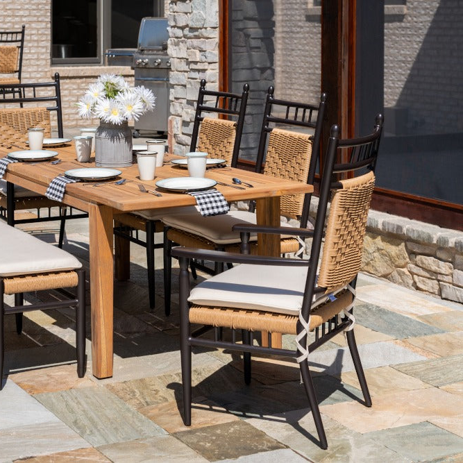 Lloyd Flanders Low Country Woven Vinyl Dining Armchair