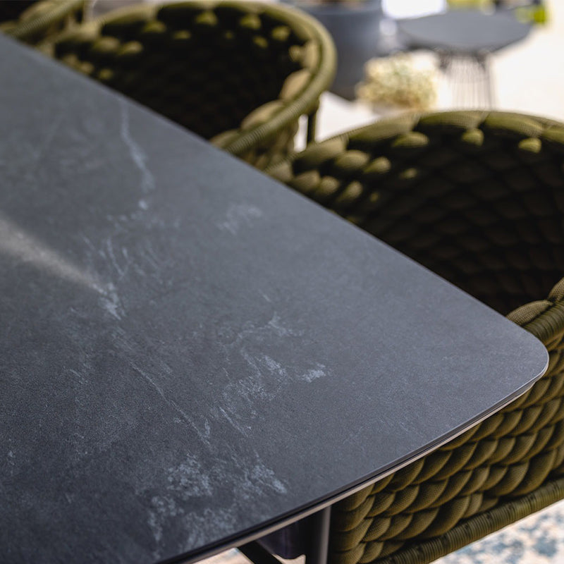 Lloyd Flanders Escape Aluminum 86.5" Boat Shaped Dining Table