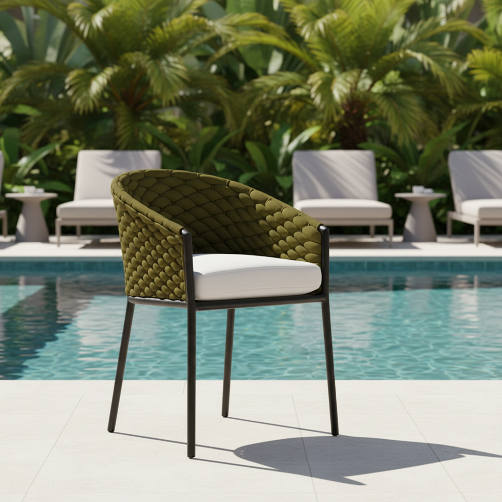 Lloyd Flanders Escape Aluminum Dining Armchair
