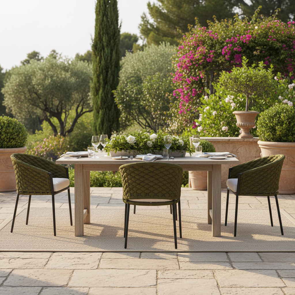 Lloyd Flanders Escape Aluminum Dining Armchair