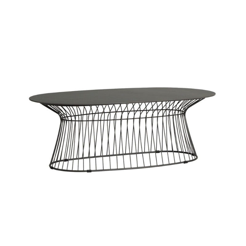 Lloyd Flanders Escape Aluminum 47.5" Oval Cocktail Table