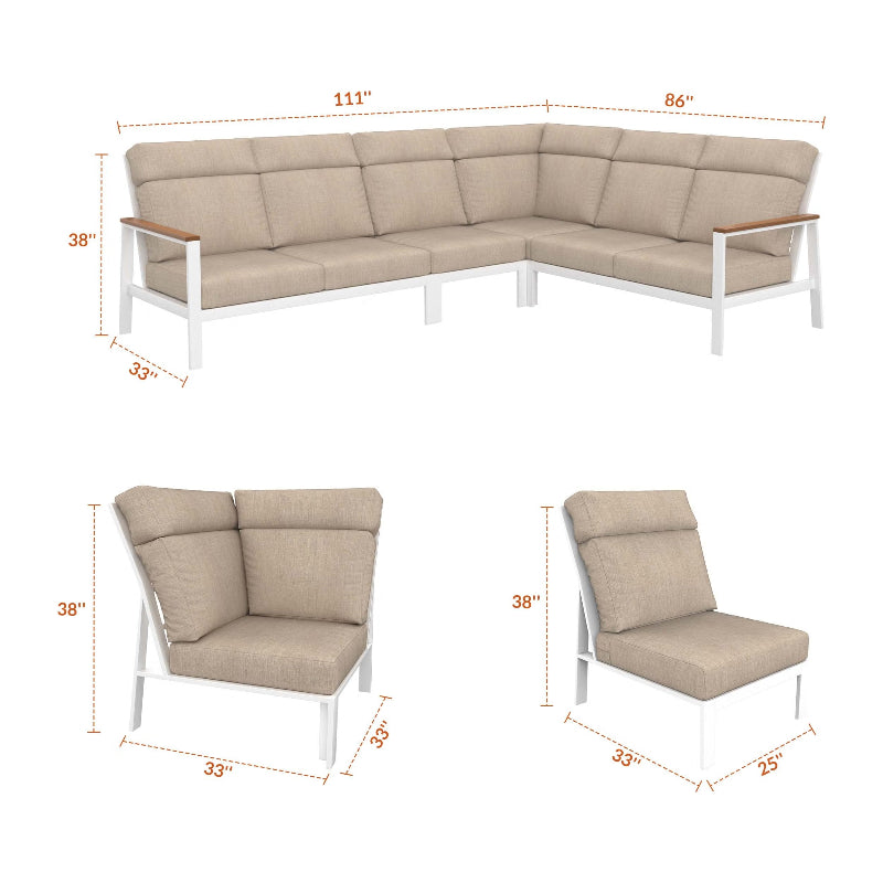 NorthCape International Ashford 5-Piece Modular Patio Set