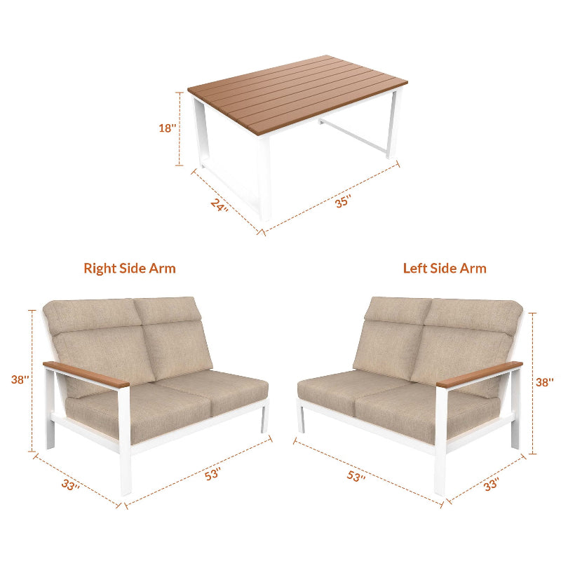 NorthCape International Ashford 5-Piece Modular Patio Set