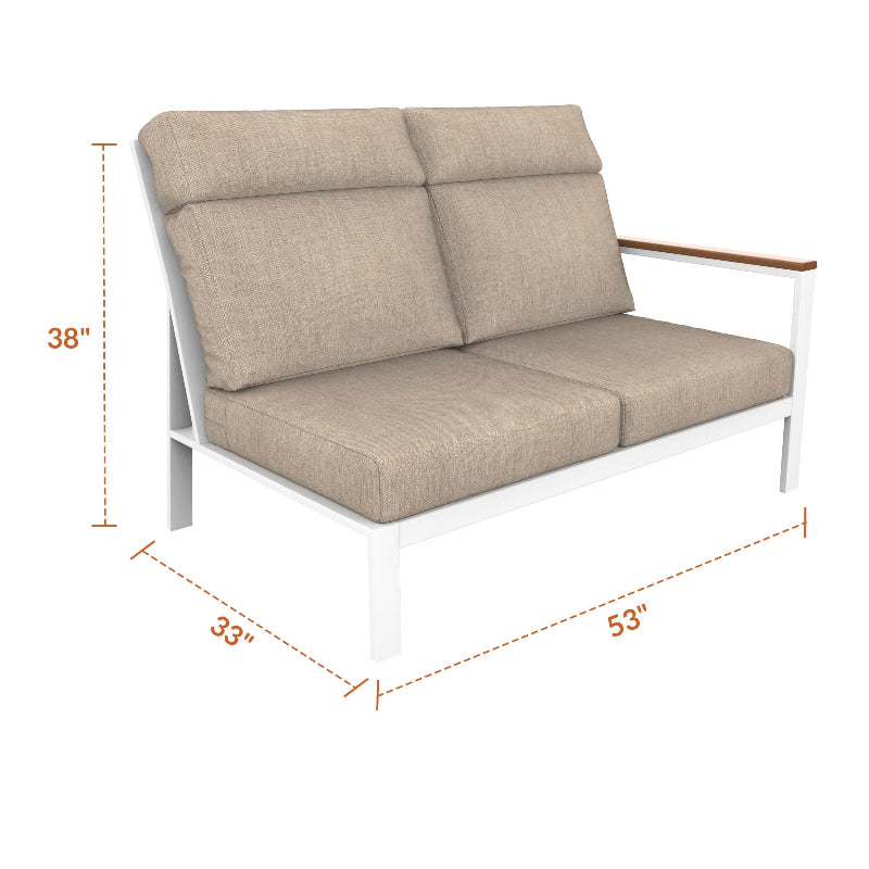 NorthCape International Ashford Patio Sectional Left Arm Loveseat