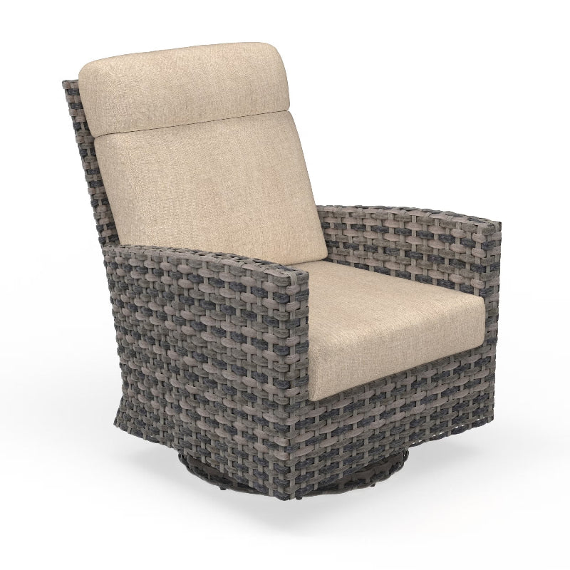 Forever Patio Cavalier Wicker High Back Swivel Rocking Chair