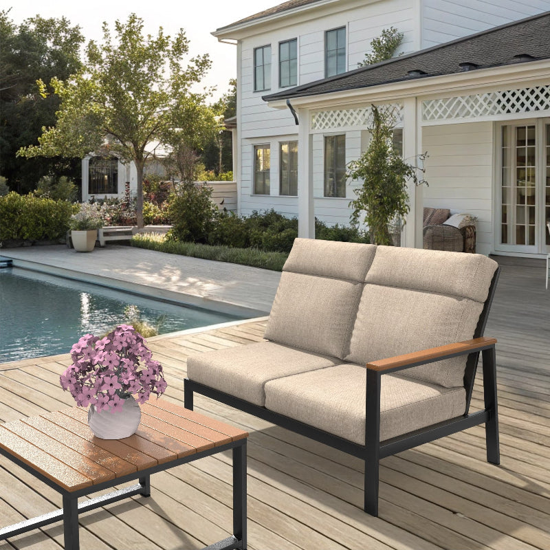 NorthCape International Windsor Patio Sectional Left Arm Loveseat