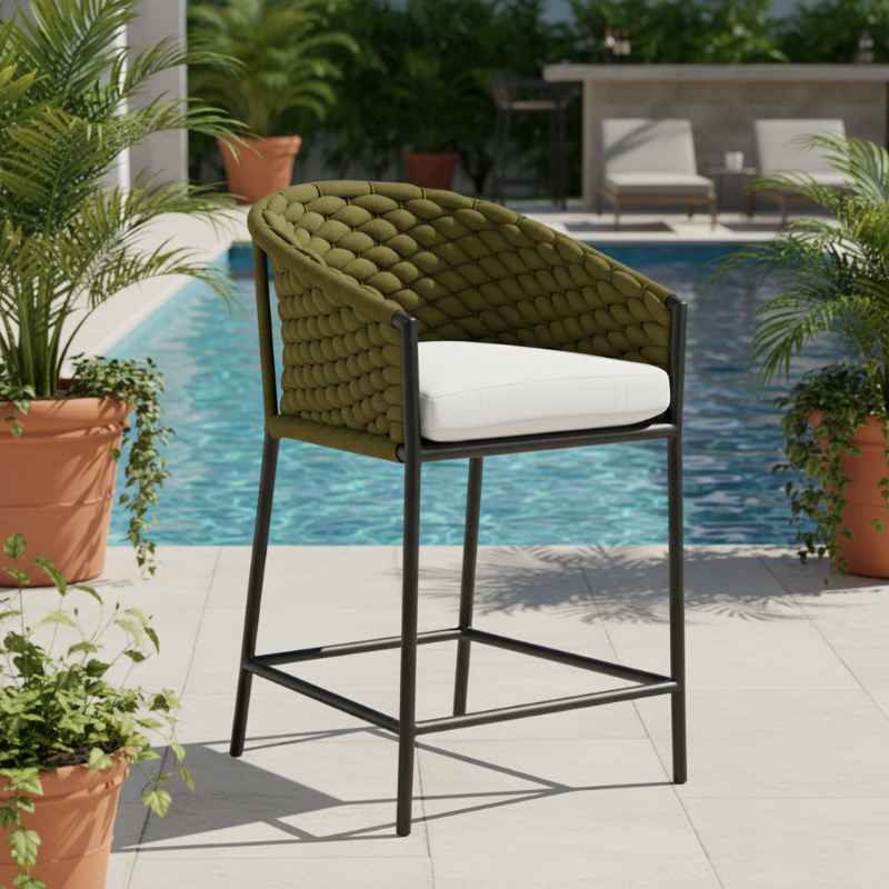 Lloyd Flanders Escape Aluminum Balcony Stool
