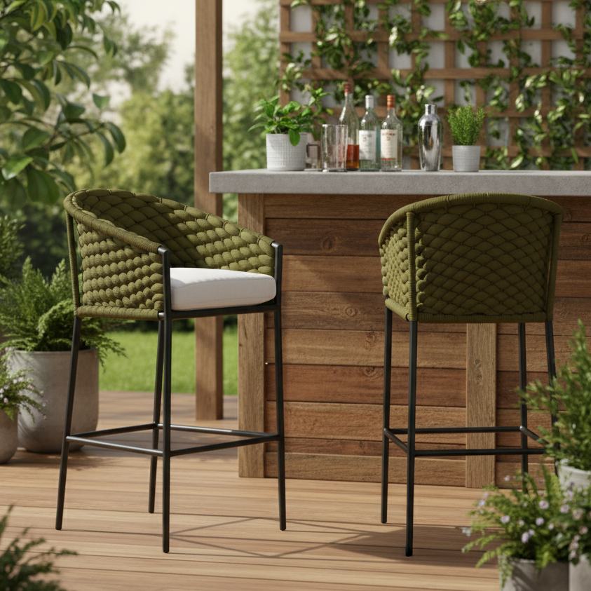 Lloyd Flanders Escape Aluminum Bar Stool