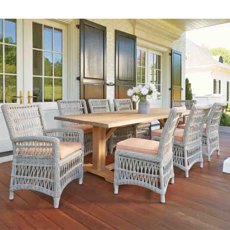 Lloyd Flanders Mackinac Woven Vinyl Dining Armchair