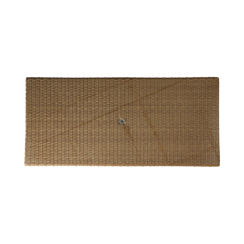 Brown woven mat on a white background