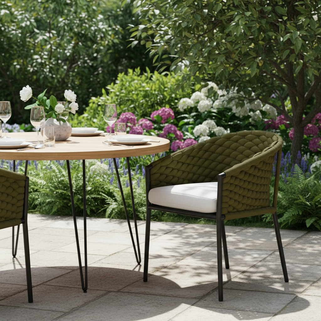 Lloyd Flanders Escape Aluminum Dining Armchair