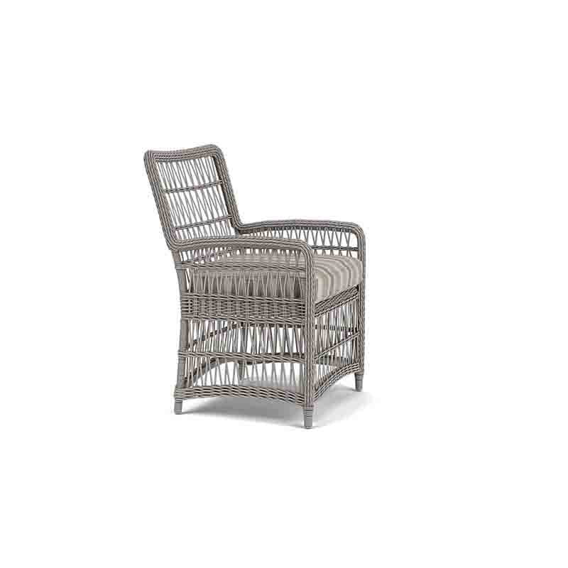 Wicker armchair on a white background