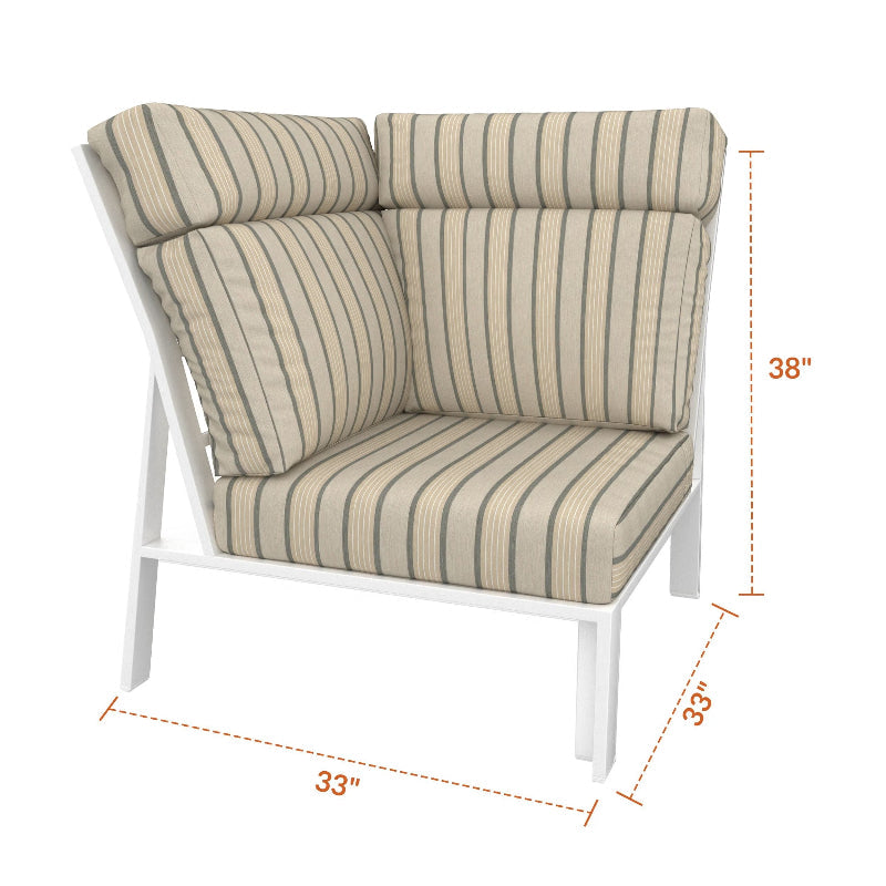 NorthCape International Ashford Patio Sectional 90 Degree Corner Chair