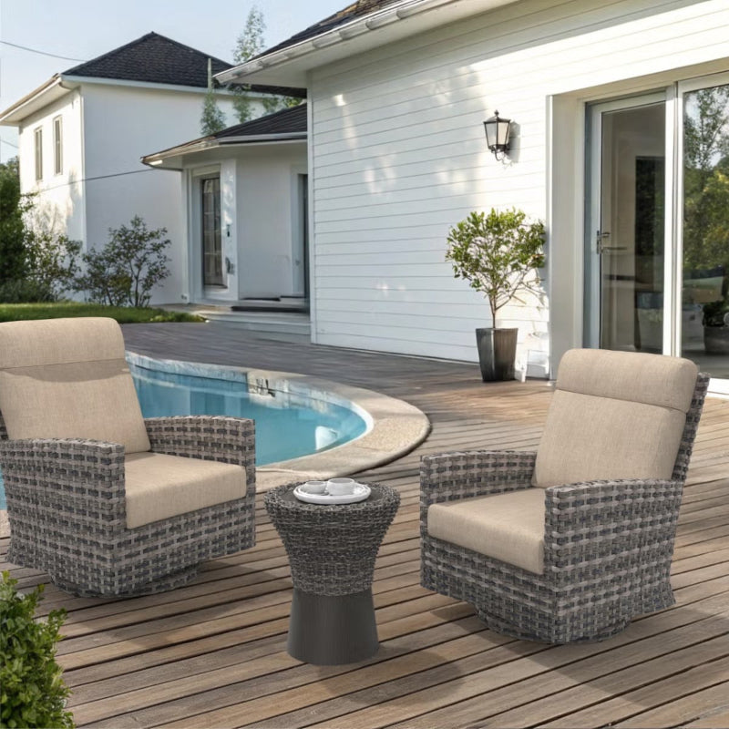 Forever Patio Cavalier Wicker High Back Swivel Rocking Chair