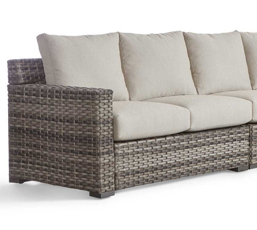 South Sea Rattan New Java Wicker Left Arm Facing Outdoor Loveseat