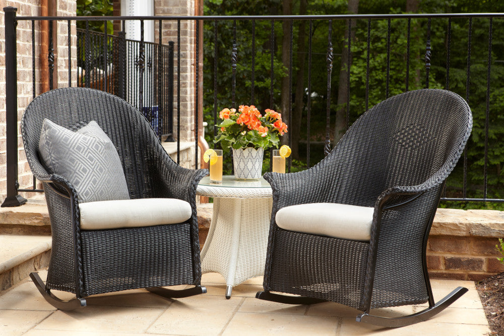 Lloyd Flanders Loom High Back Porch Rocker