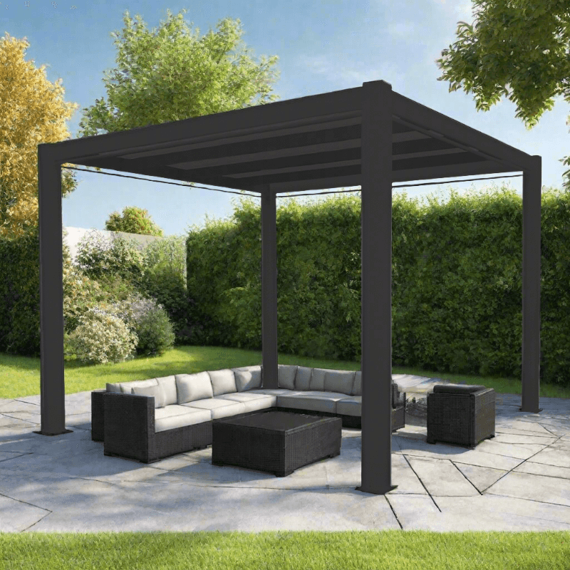 Sunset West Bazaar Graphite Pergola