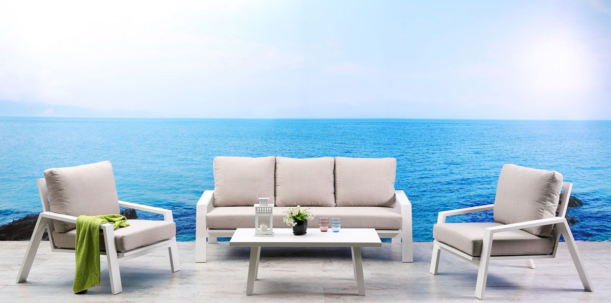 Panama Jack Mykonos 4-Piece Seating Set with Cushions