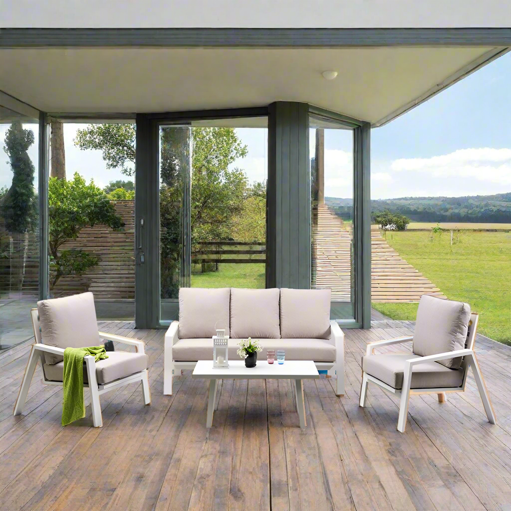 Panama Jack Mykonos 4-Piece Seating Set with Cushions