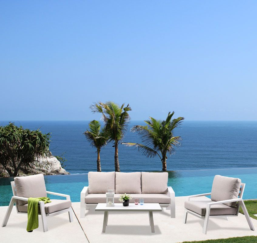 Panama Jack Mykonos 4-Piece Seating Set with Cushions