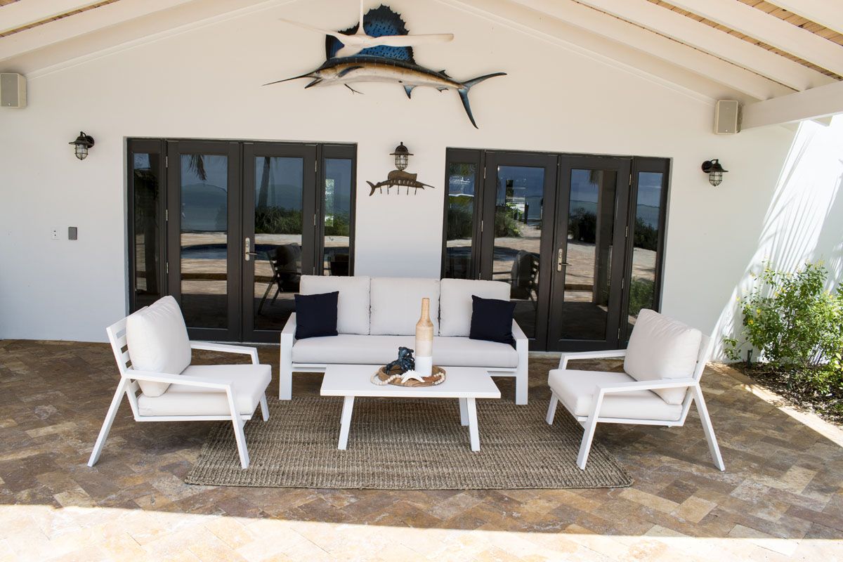 Panama Jack Mykonos 4-Piece Seating Set with Cushions
