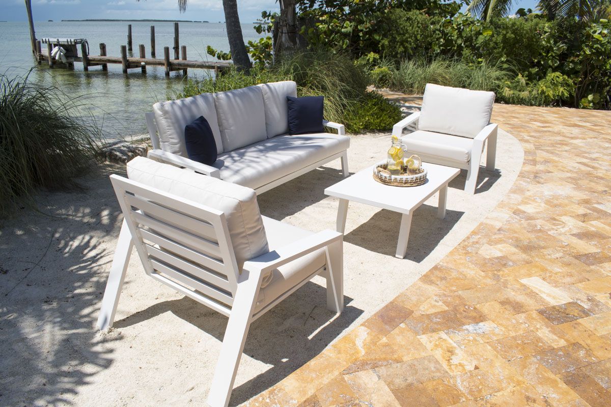 Panama Jack Mykonos 4-Piece Seating Set with Cushions