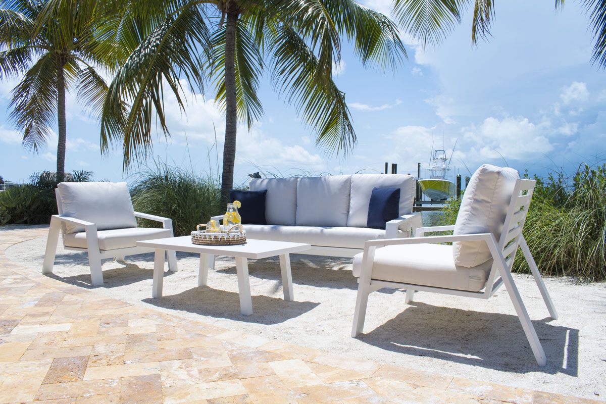 Panama Jack Mykonos 4-Piece Seating Set with Cushions