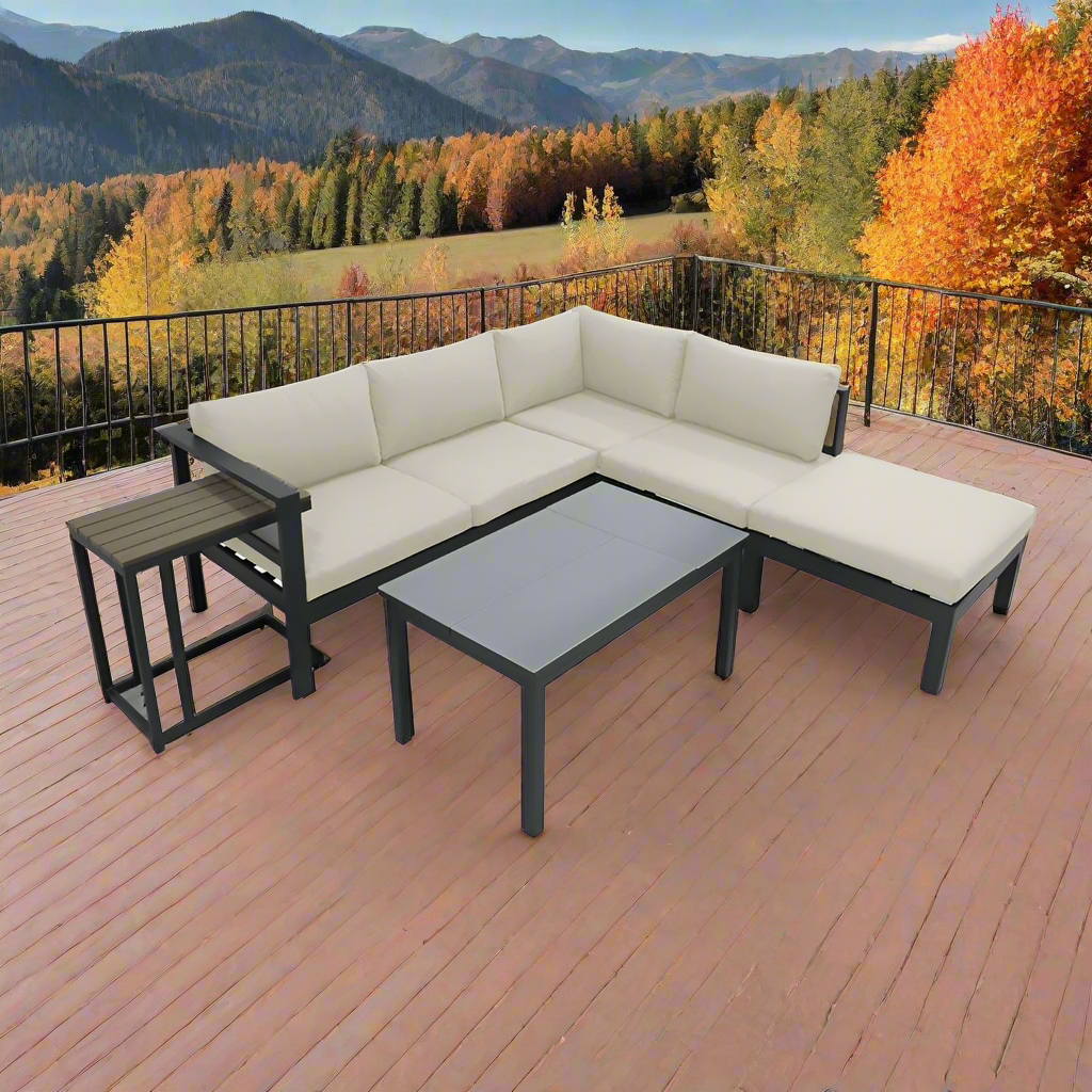 Panama Jack Sandcastle Grey 5-Piece Sectional Set