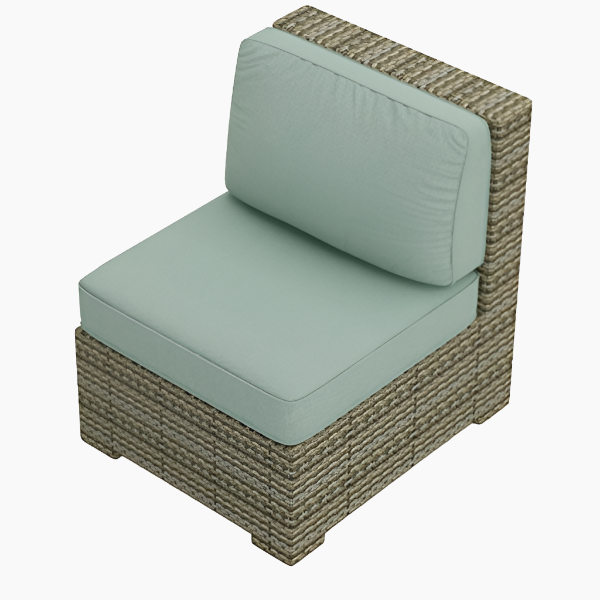 Forever Patio Hampton Wicker Sectional Middle Chair