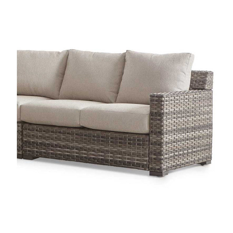 South Sea Rattan New Java Wicker Right Arm Facing Outdoor Loveseat