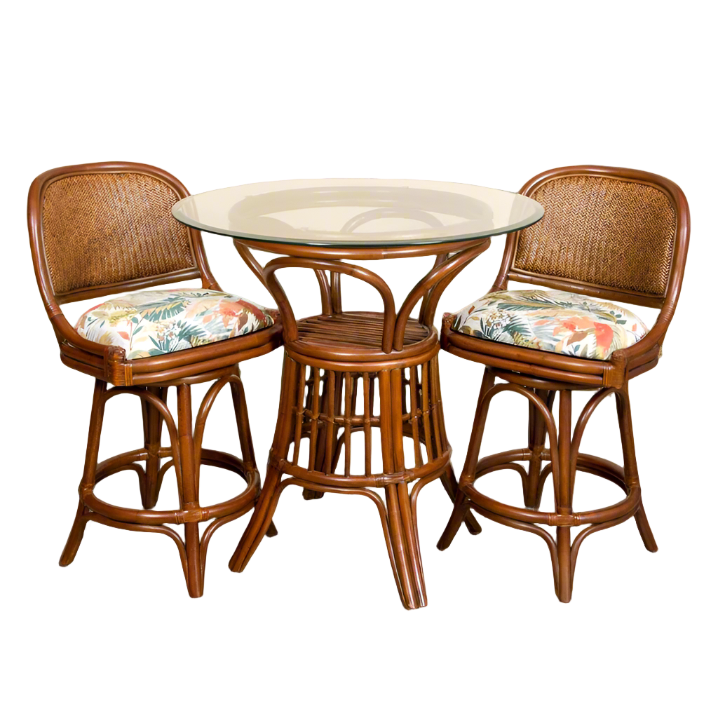 Alexander & Sheridan Cayman 3 Piece Rattan Indoor Counter Set