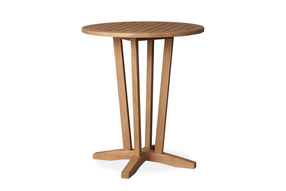 Lloyd Flanders Teak 30" Round Balcony Table