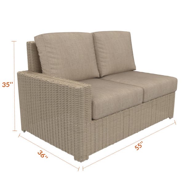NorthCape International Terraza Patio Sectional Right Arm Loveseat