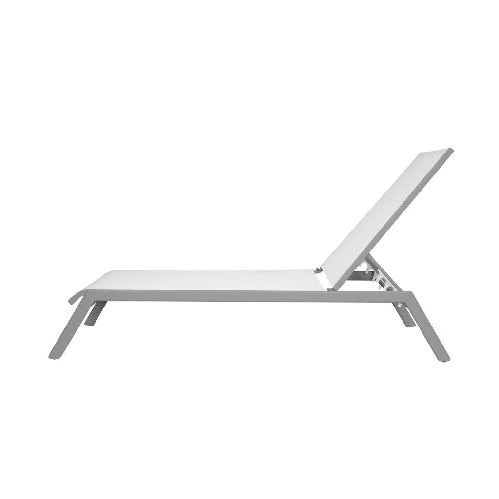 Source Furniture Tides Armless Chaise - Kessler Silver