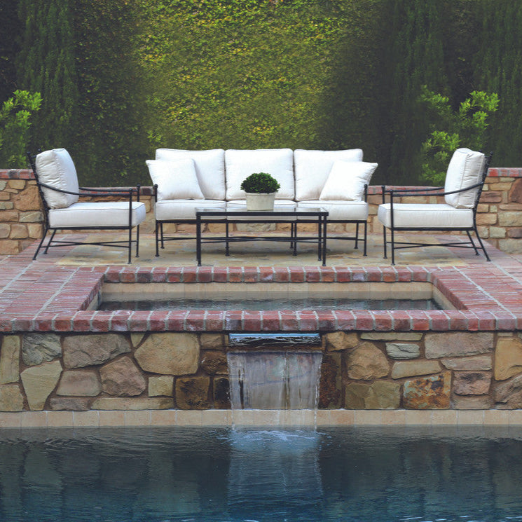 Sunset West Provence Sofa With Club Chairs And Coffee Table