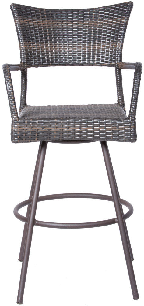 Alfresco Home Tutto Bar Height Wicker Swivel Arm Chair