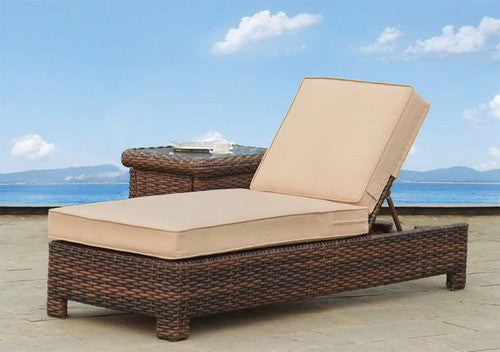 Replacement Cushions for South Sea Rattan Saint Tropez Wicker Chaise L