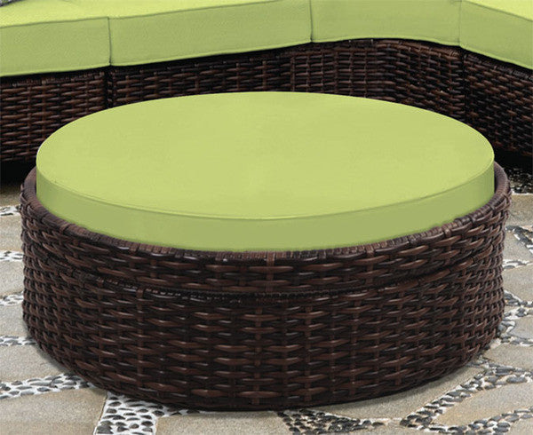 South Sea Rattan Saint Tropez Outdoor Round Wicker Ottoman