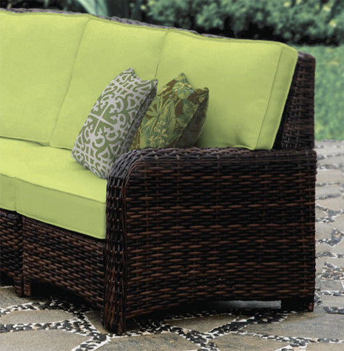 Replacement Cushions for South Sea Rattan Saint Tropez Sectional Chair with Left & Right End Chair
